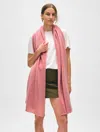 White & Warren Cashmere Travel Wrap In Rose Gold Heather In Pink