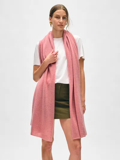 White & Warren Cashmere Travel Wrap In Rose Gold Heather In Pink