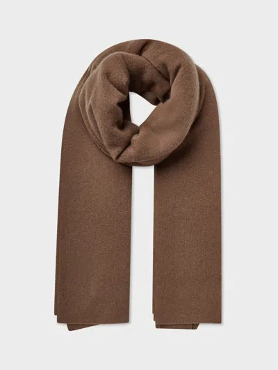White & Warren Cashmere Travel Wrap In Saddle Brown