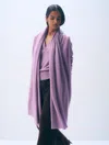 White & Warren Cashmere Travel Wrap In Soft Plum
