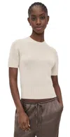 White + Warren Featherweight Cashmere Pullover Natural Heather In Neutral
