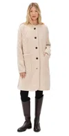 White & Warren Merino Luxe Cable Coat Honey Cream In Neutral