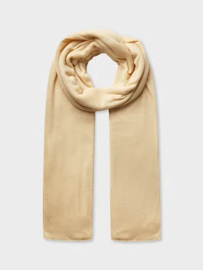 White & Warren Superfine Cashmere Travel Wrap In Buttercream In Yellow
