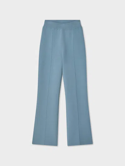 White & Warren Superfine Organic Cotton Kick Flare Pant In Blue