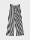 White & Warren Superfine Organic Cotton Striped Pant In Navy/white In Navy/white In Multi