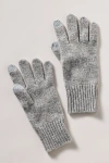 White & Warren Touchscreen Cashmere Gloves In Gray
