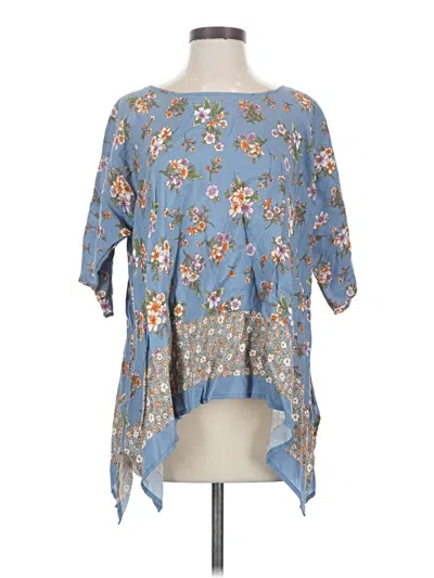 Pre-owned White Birch 3/4 Sleeve Blouse In Blue