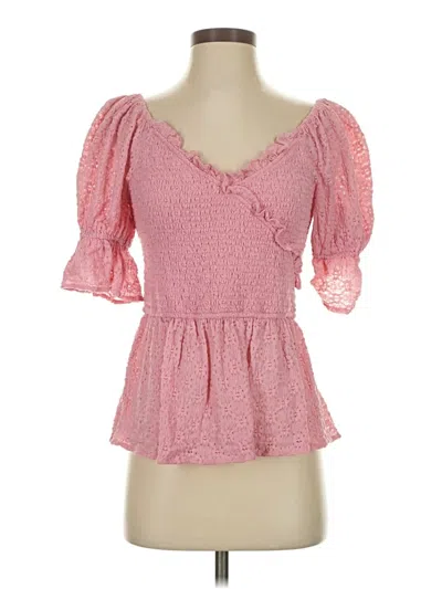 Pre-owned White Birch 3/4 Sleeve Blouse In Pink