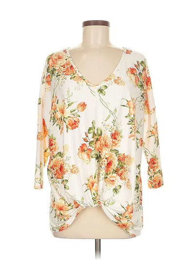 Pre-owned White Birch 3/4 Sleeve Blouse In White