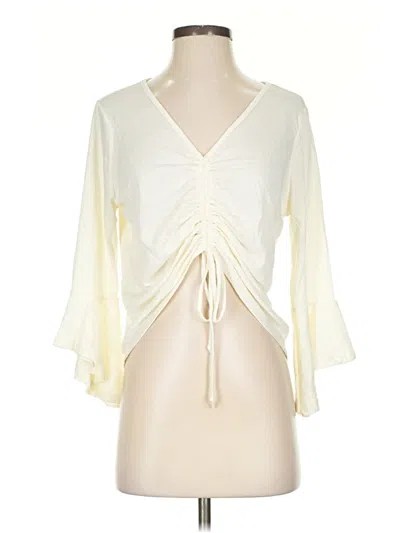 Pre-owned White Birch 3/4 Sleeve Blouse In White