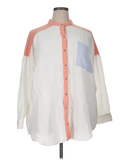 Pre-owned White Birch 3/4 Sleeve Blouse In White