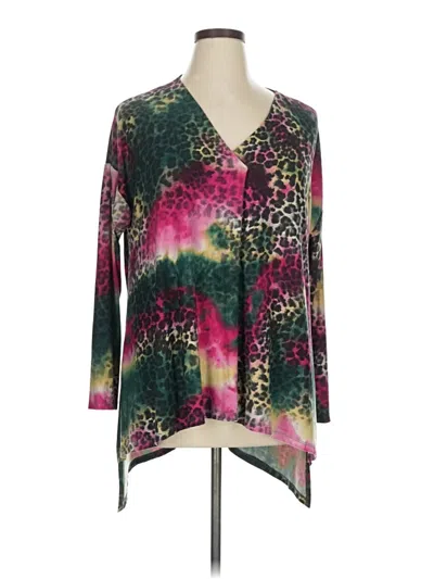 Pre-owned White Birch 3/4 Sleeve Top Pink V Neck Tops