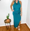 White Birch A Starry Night Dress In Teal