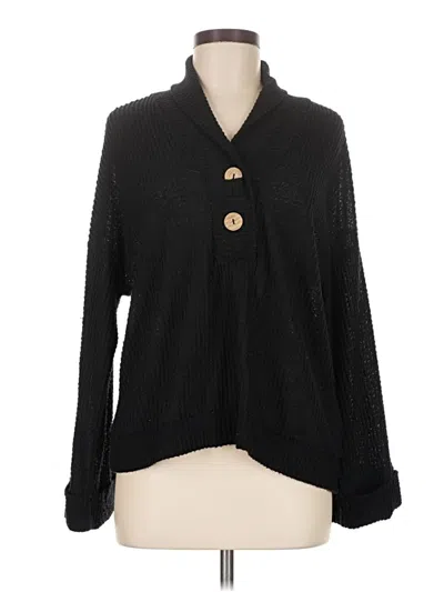 Pre-owned White Birch Cardigan Sweater In Black