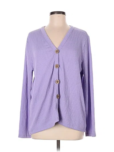 Pre-owned White Birch Cardigan Sweater In Purple