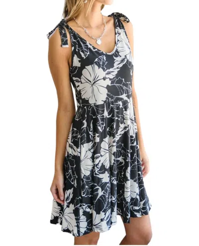 White Birch City Garden Dress In Black