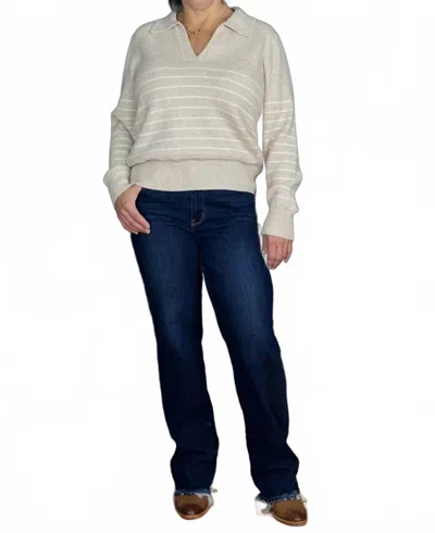 White Birch Classically Casual Sweater In Oatmeal In Neutral