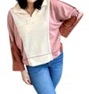 White Birch Colorplay Top In Mauve Multi In Multi