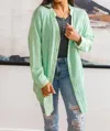 White Birch Corey Button Up Top In Vintage Green In Multi
