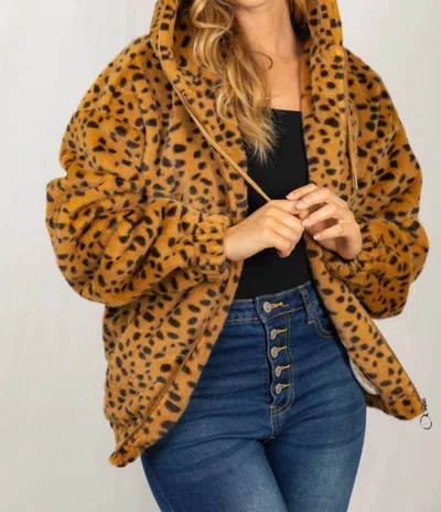White Birch Dalmatian Print Jacket In Beige In Yellow