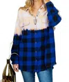 White Birch Deep Dye Plaid Shirt In Blue Combo In Multi