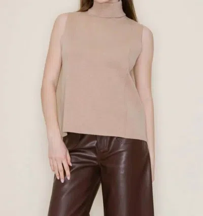 White Birch Donna Turtleneck Tank Top In Multi