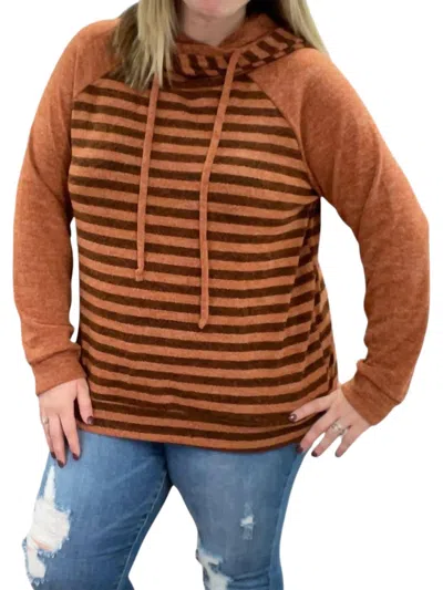 White Birch Double Hoodie In Rust In Brown