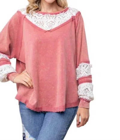 White Birch Dusk To Dawn Top In Marsala In Pink