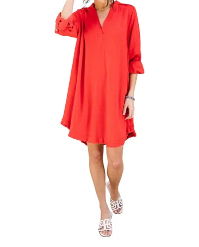 White Birch Fireside Chats Dress In Red