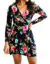 White Birch Floral Market Skort Dress In Black In Multi