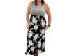 White Birch Floral Tank Maxi Dress In Black/white In Multi