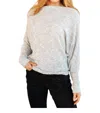 White Birch Foggy Idea Boatneck Top In Grey In Grey