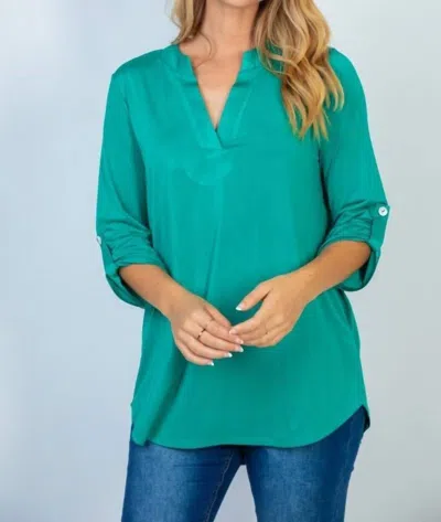 White Birch Gabby Top In Green