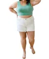White Birch Get On My Level Cropped Cami In Mint In Green