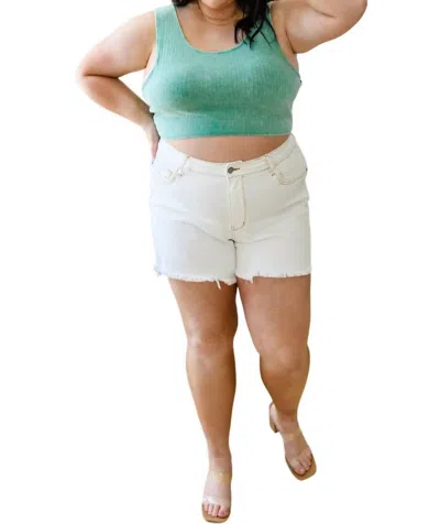 White Birch Get On My Level Cropped Cami In Mint In Green