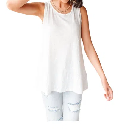 White Birch Heather Weather Tank Shirt In White
