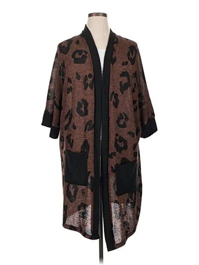 Pre-owned White Birch Kimono In Brown