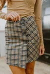 White Birch Late To Class Plaid Mini Skort In Multi In Multi
