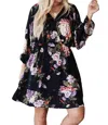 White Birch Leona Dress In Black In Black