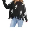 White Birch Light Up The Room Sweater In Black In Black