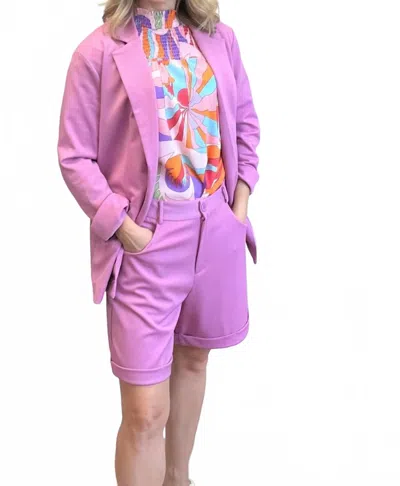 White Birch Lightweight Stretch Shorts In Lilac In Pink