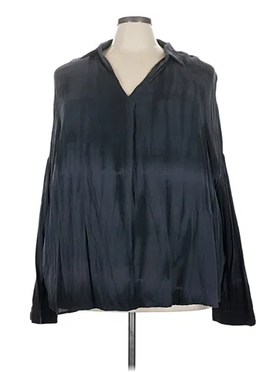 Pre-owned White Birch Long Sleeve Blouse In Black