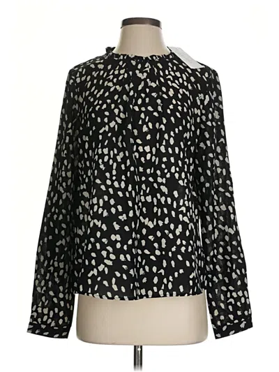 Pre-owned White Birch Long Sleeve Blouse In Black