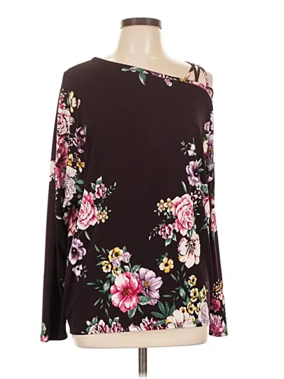 White Birch Long Sleeve Blouse In Burgundy