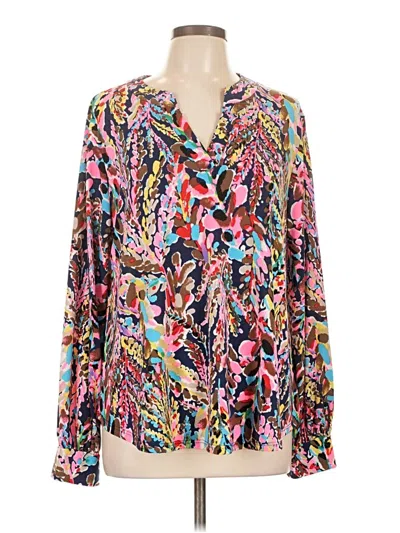 Pre-owned White Birch Long Sleeve Blouse In Pink