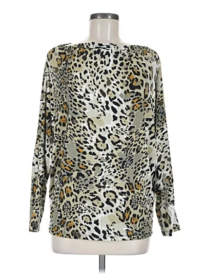 Pre-owned White Birch Long Sleeve Blouse In Silver