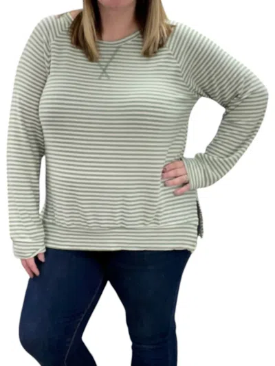 White Birch Long Sleeve Tee In Sage In Multi