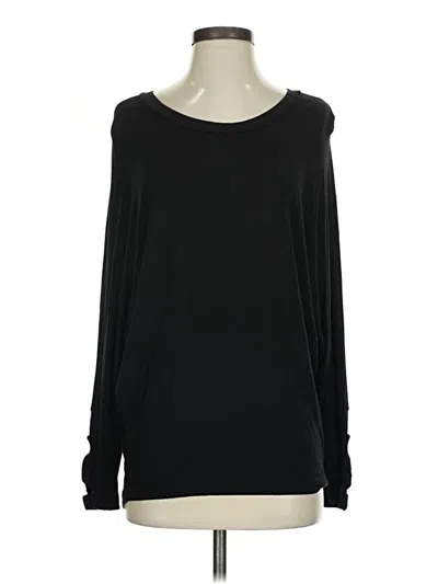 Pre-owned White Birch Long Sleeve Top Black Boatneck Tops