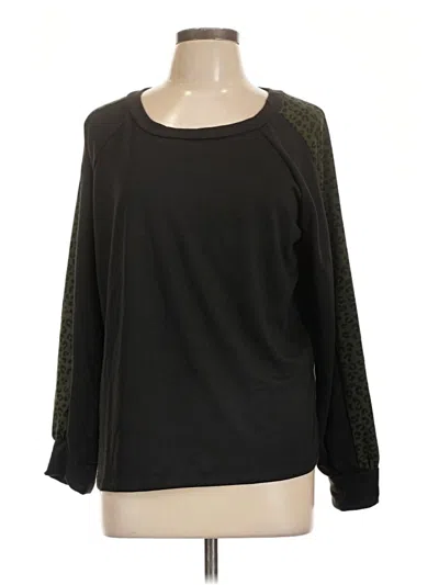 Pre-owned White Birch Long Sleeve Top Black Crew Neck Tops