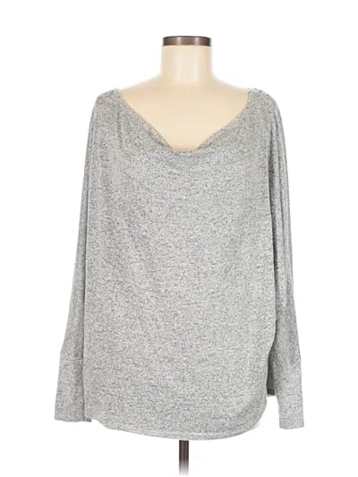 Pre-owned White Birch Long Sleeve Top Gray Scoop Neck Tops